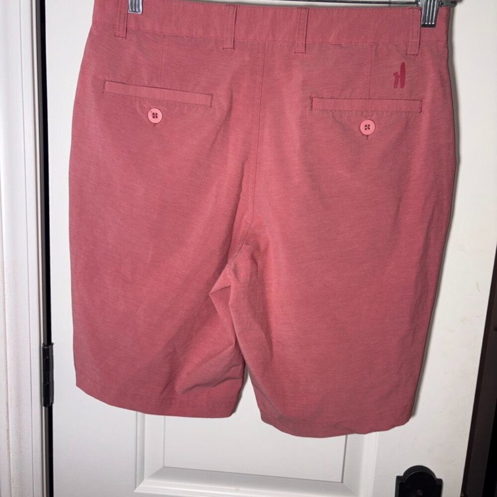 Johnnie-O Nantucket Red Nautical Flat Front Performance Prep Shorts sz. 32